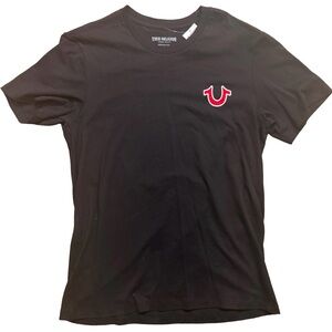 True Religion Black Tee with White Print